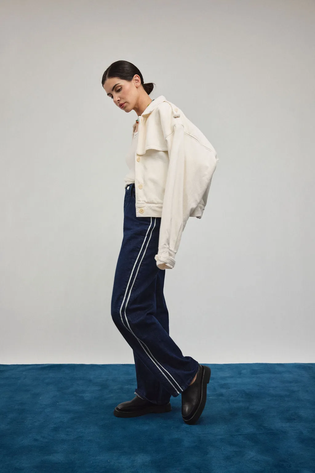 TRENCH BOMBER IN MILK sold by James Street Co. product image thumbnail 5
