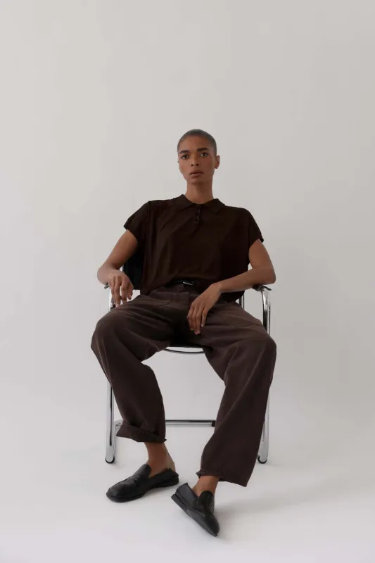 JS POLO IN COCOA made by James Street Co.