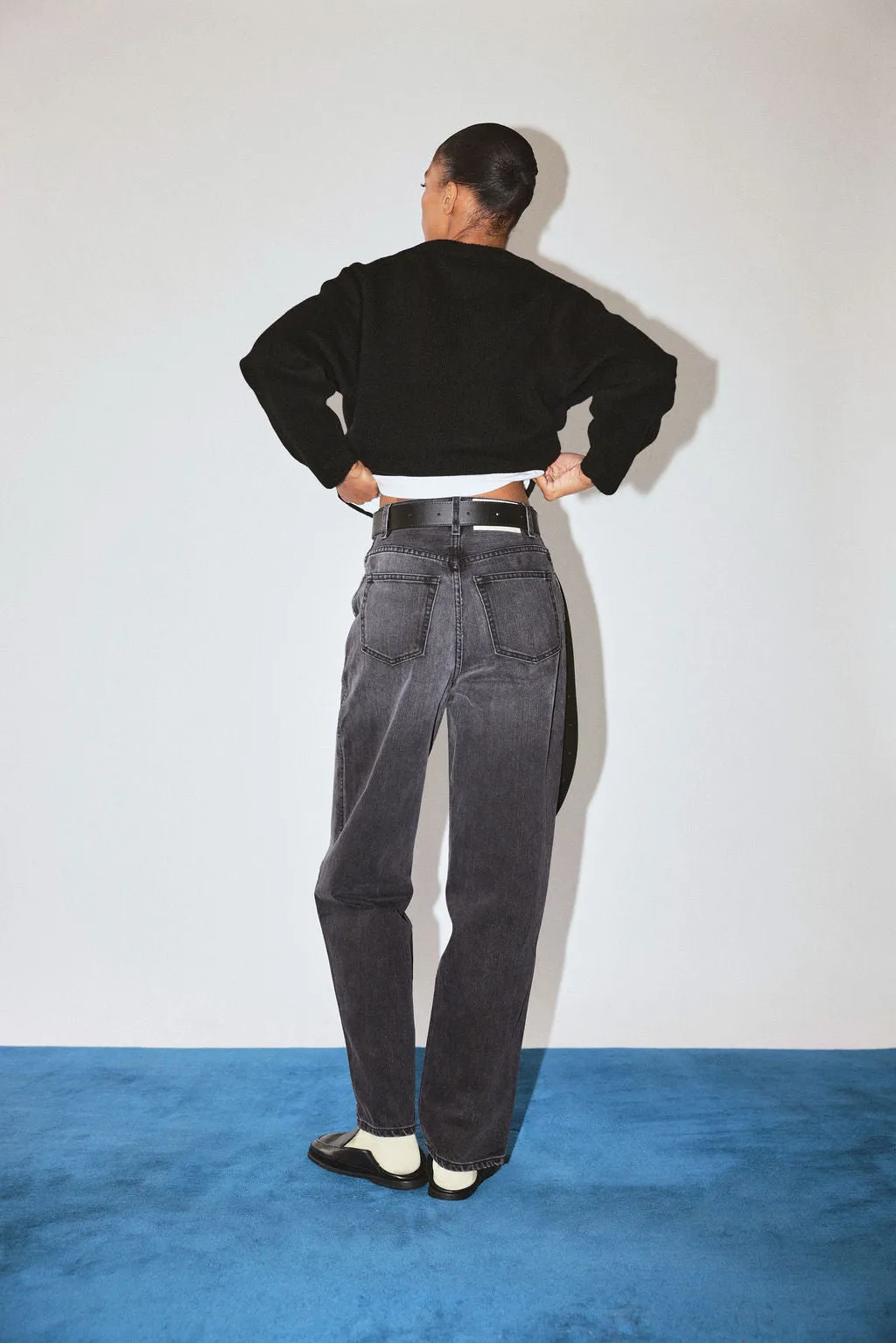 '90s BAGGY JEAN IN WASHED BLACK sold by James Street Co. product image thumbnail 5