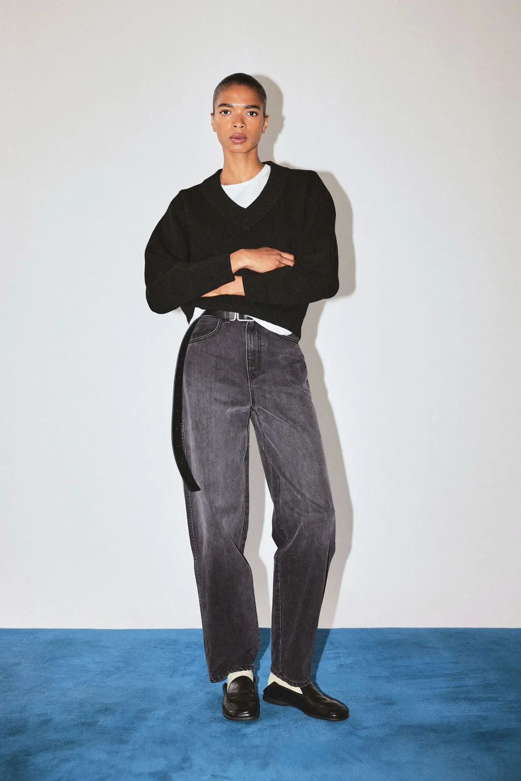 '90s BAGGY JEAN IN WASHED BLACK sold by James Street Co.