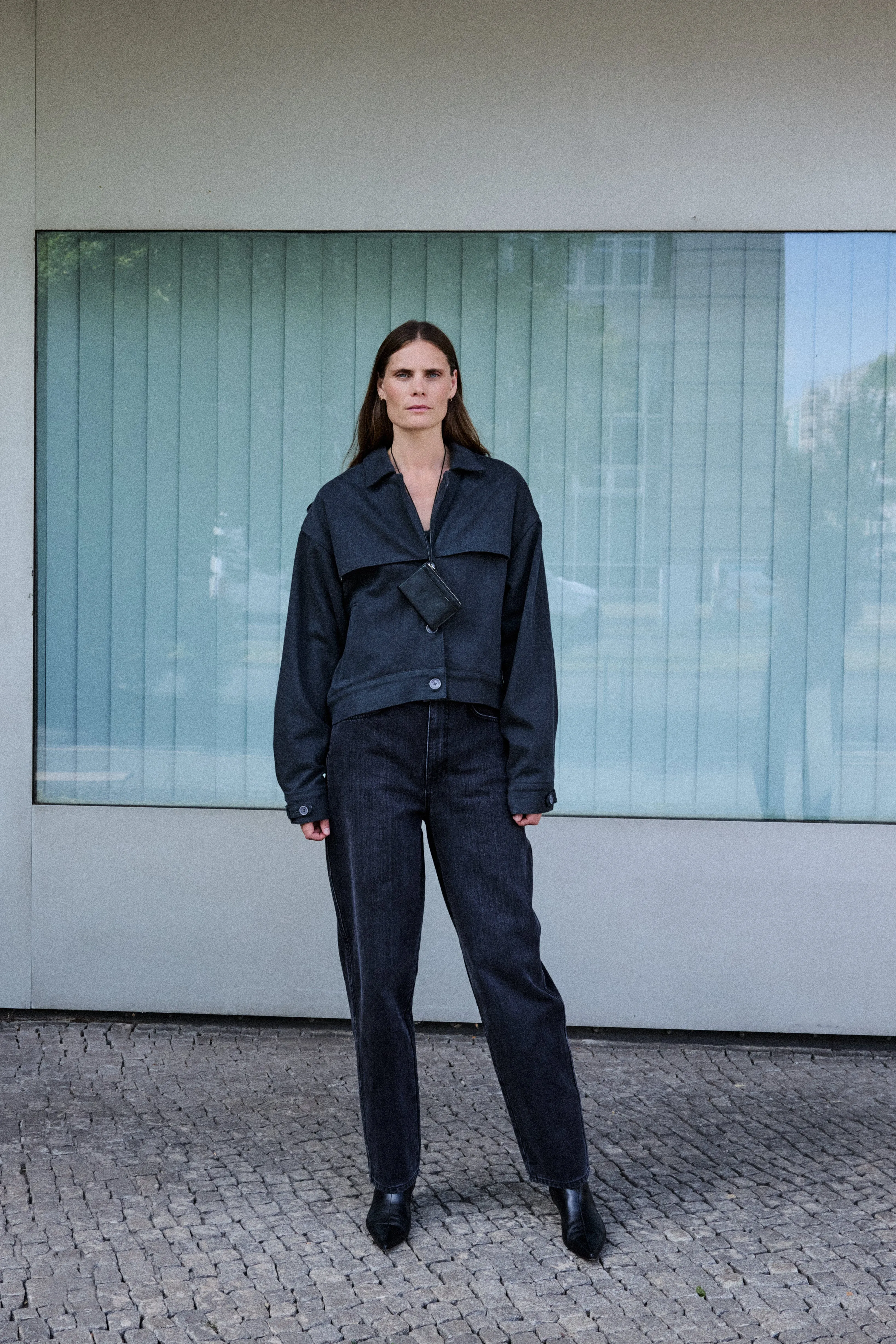 TRENCH BOMBER IN CHARCOAL sold by James Street Co. product image thumbnail 3