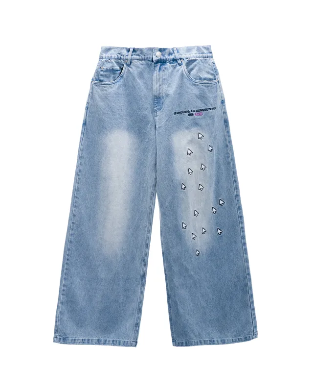 "CLICK HERE" JEANS V2 sold by Artificial Fever