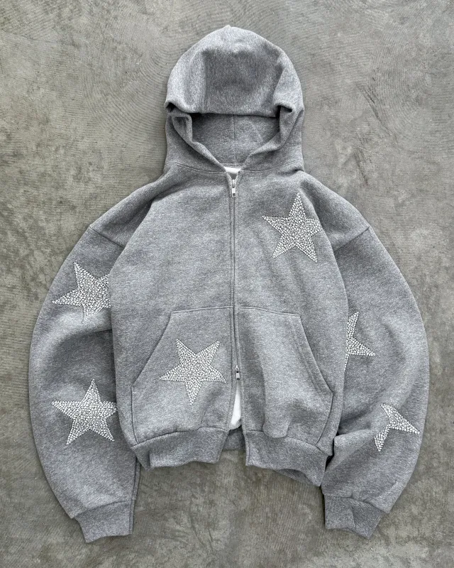 "STAR" DOUBLE ZIP HOODIE sold by Artificial Fever