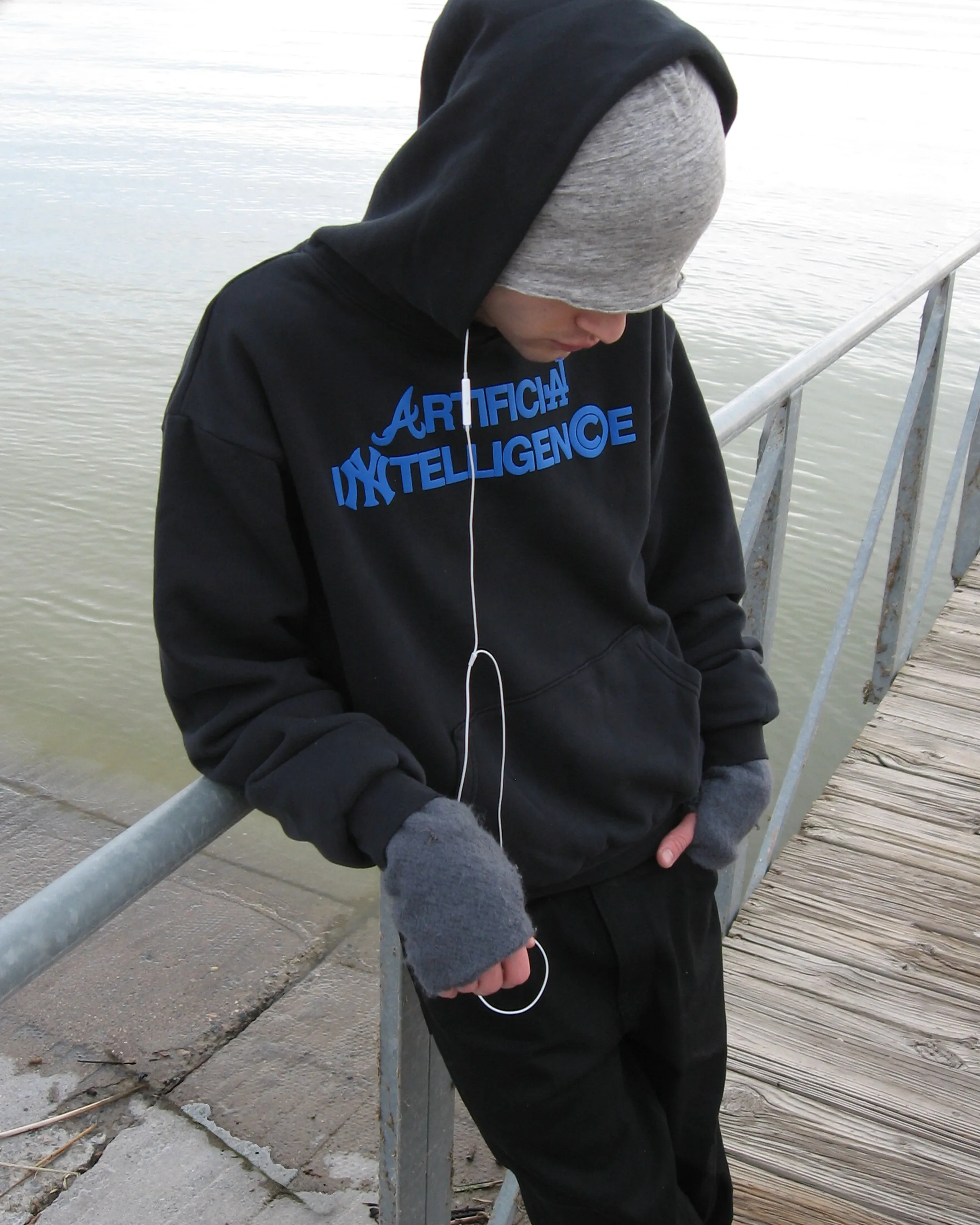 "ARTIFICIAL INTELLIGENCE" DOUBLE-LAYERED HOODIE sold by Artificial Fever product image thumbnail 3