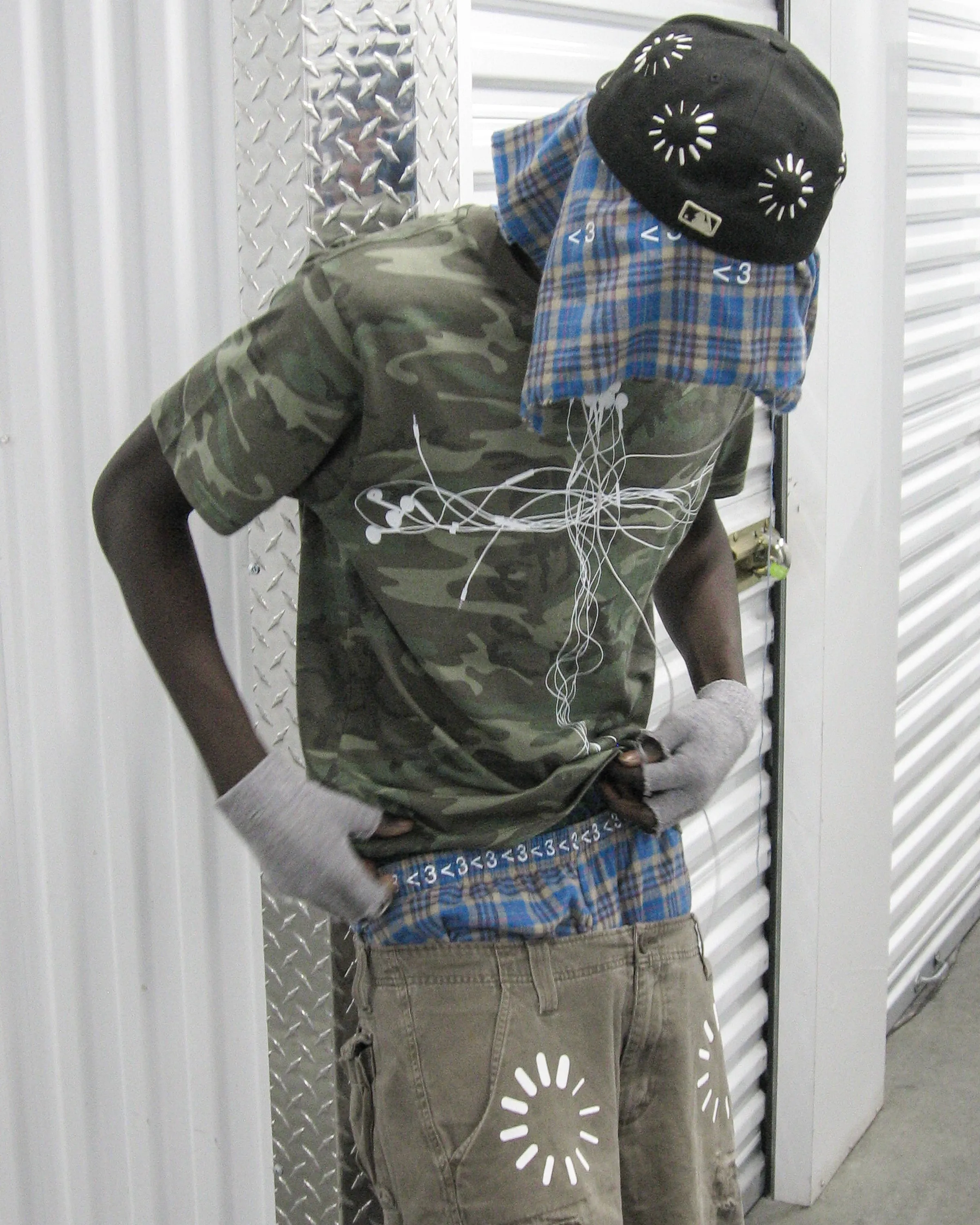 "EARPHONES" CAMO T-SHIRT sold by Artificial Fever product image thumbnail 2