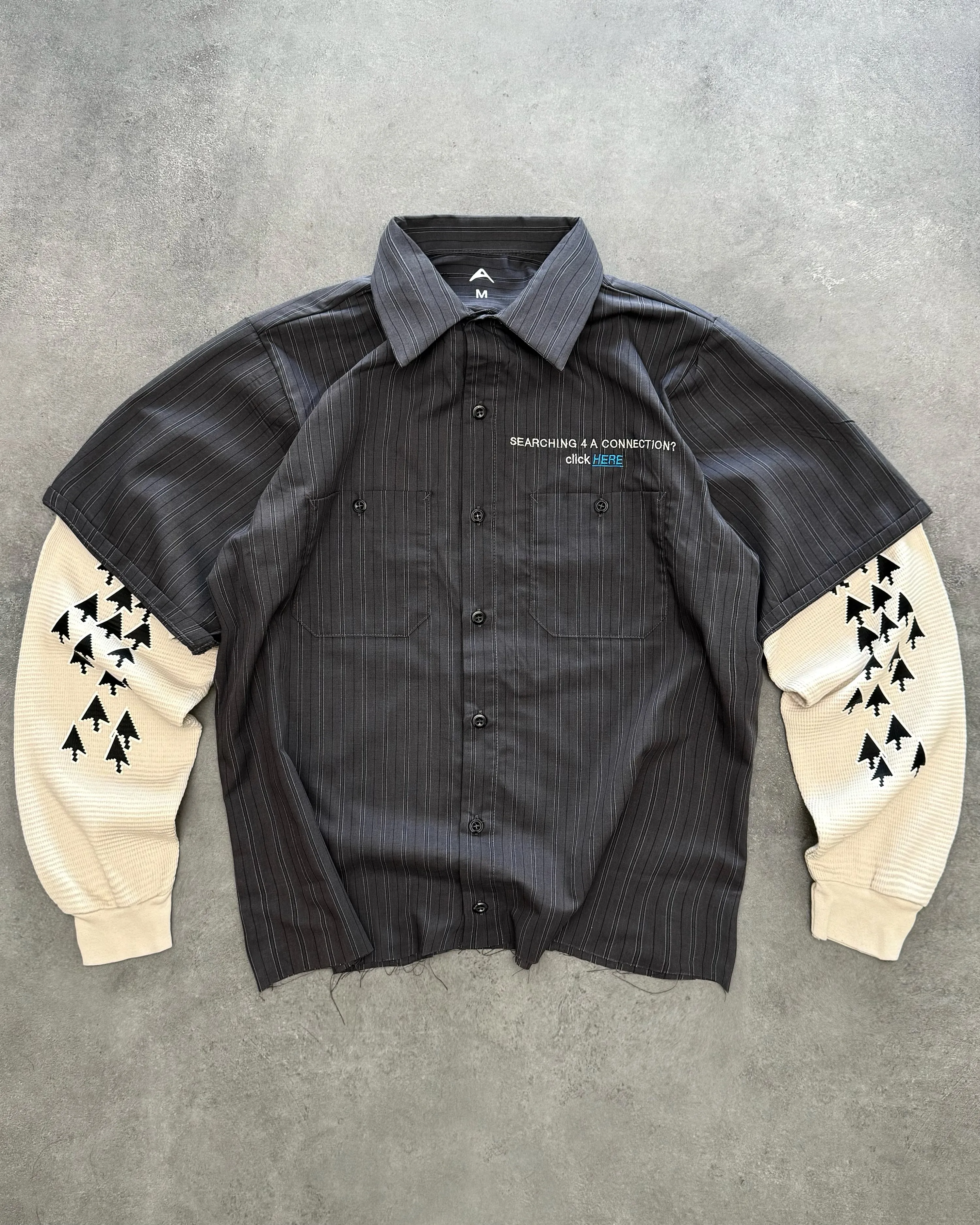 "CLICK HERE" MIDNIGHT WORK SHIRT sold by Artificial Fever product image thumbnail 2