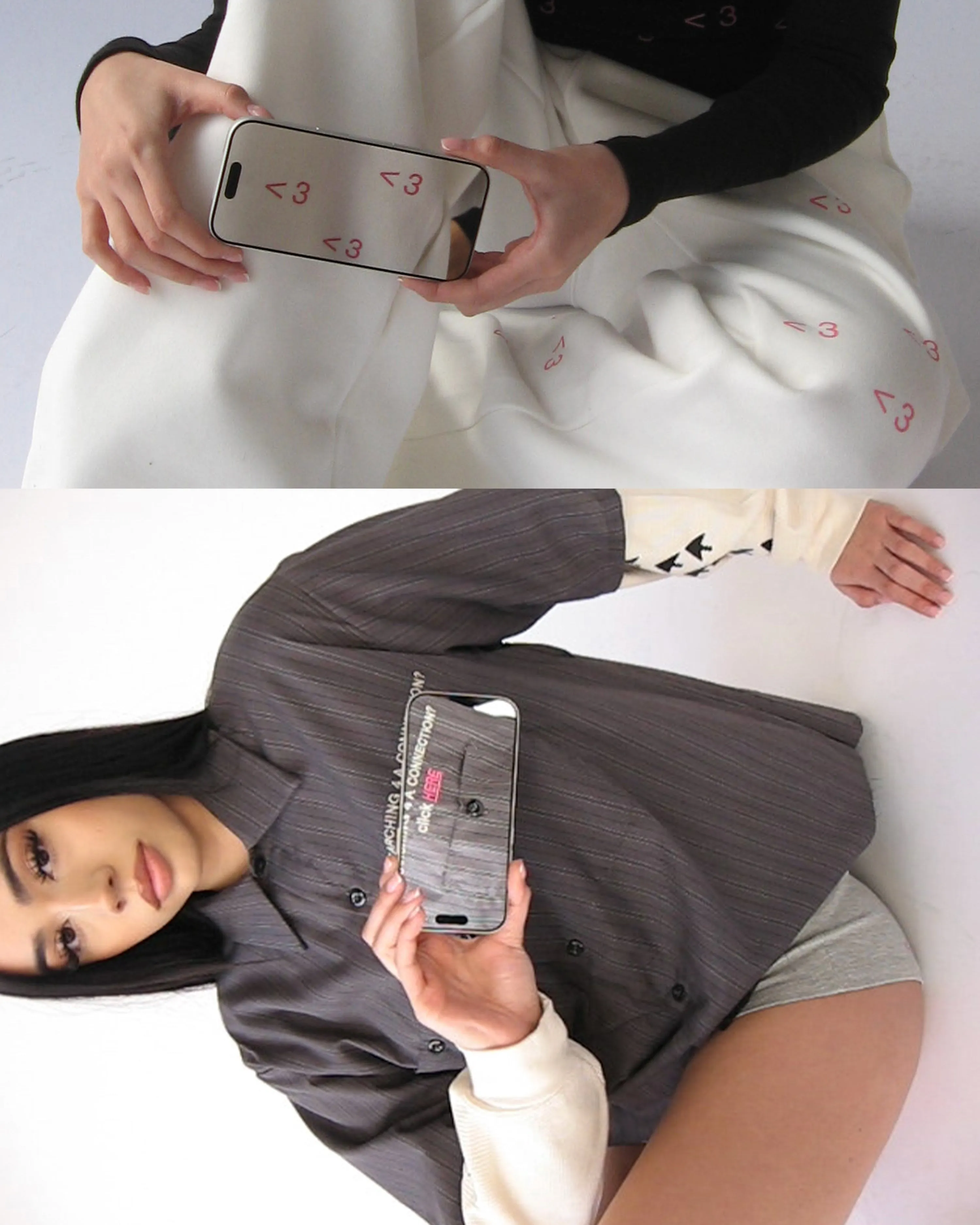 "CLICK HERE" MIDNIGHT/PINK WORK SHIRT sold by Artificial Fever product image thumbnail 4