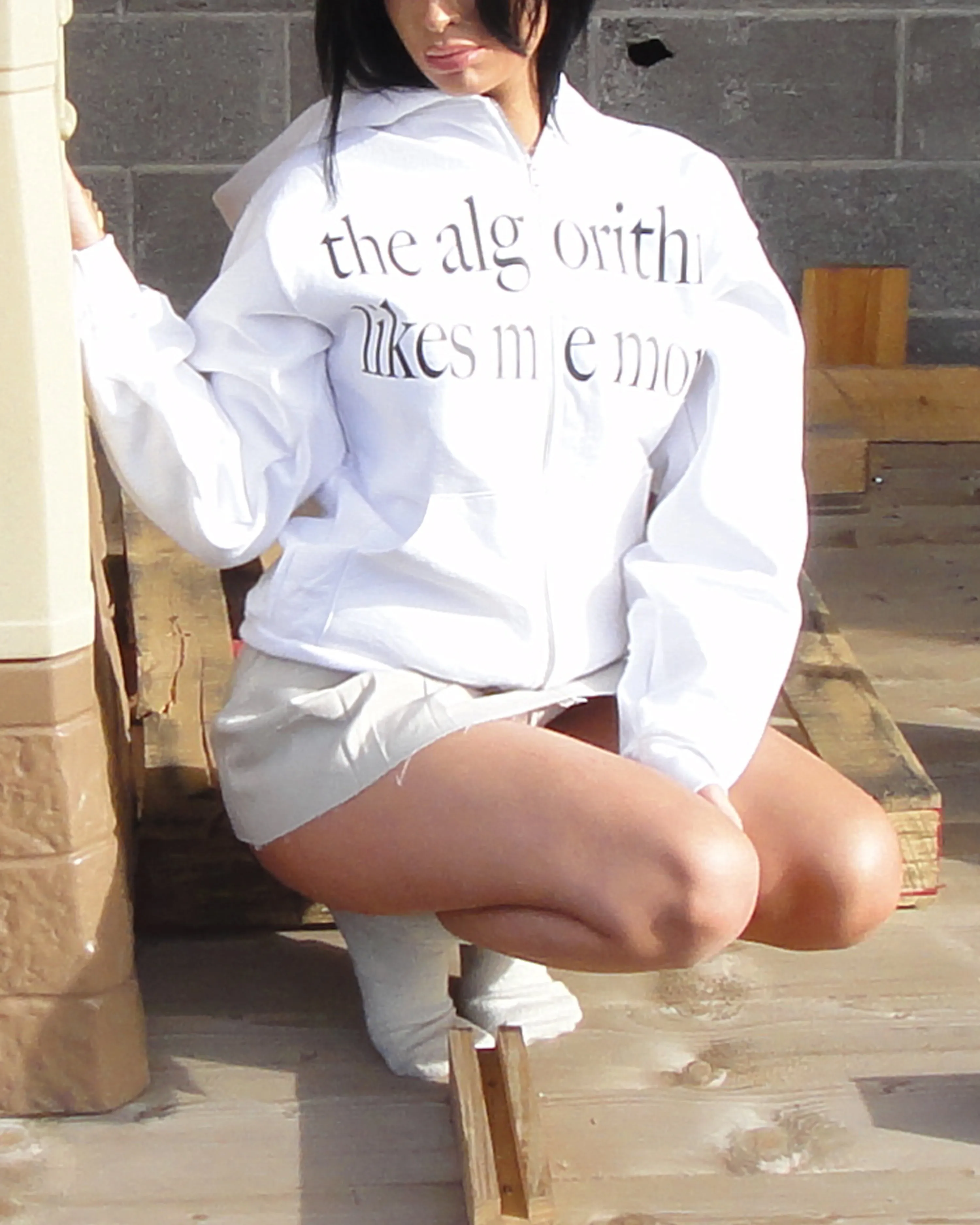 "ALGORITHM" ZIP UP HOODIE (FULL STORAGE SALE) sold by Artificial Fever product image thumbnail 3