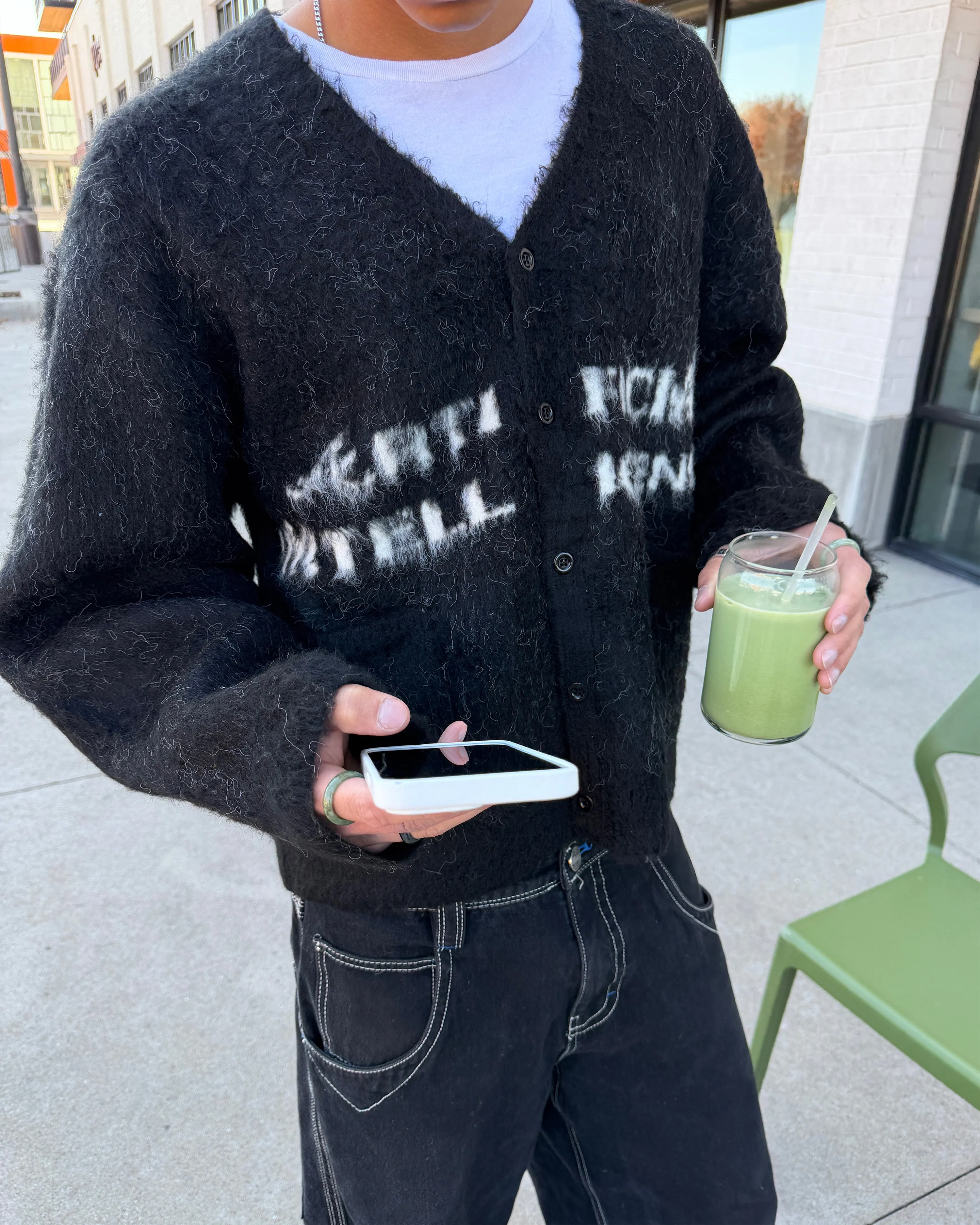 "ARTIFICIAL INTELLIGENCE" CARDIGAN (FULL STORAGE SALE) sold by Artificial Fever product image thumbnail 5