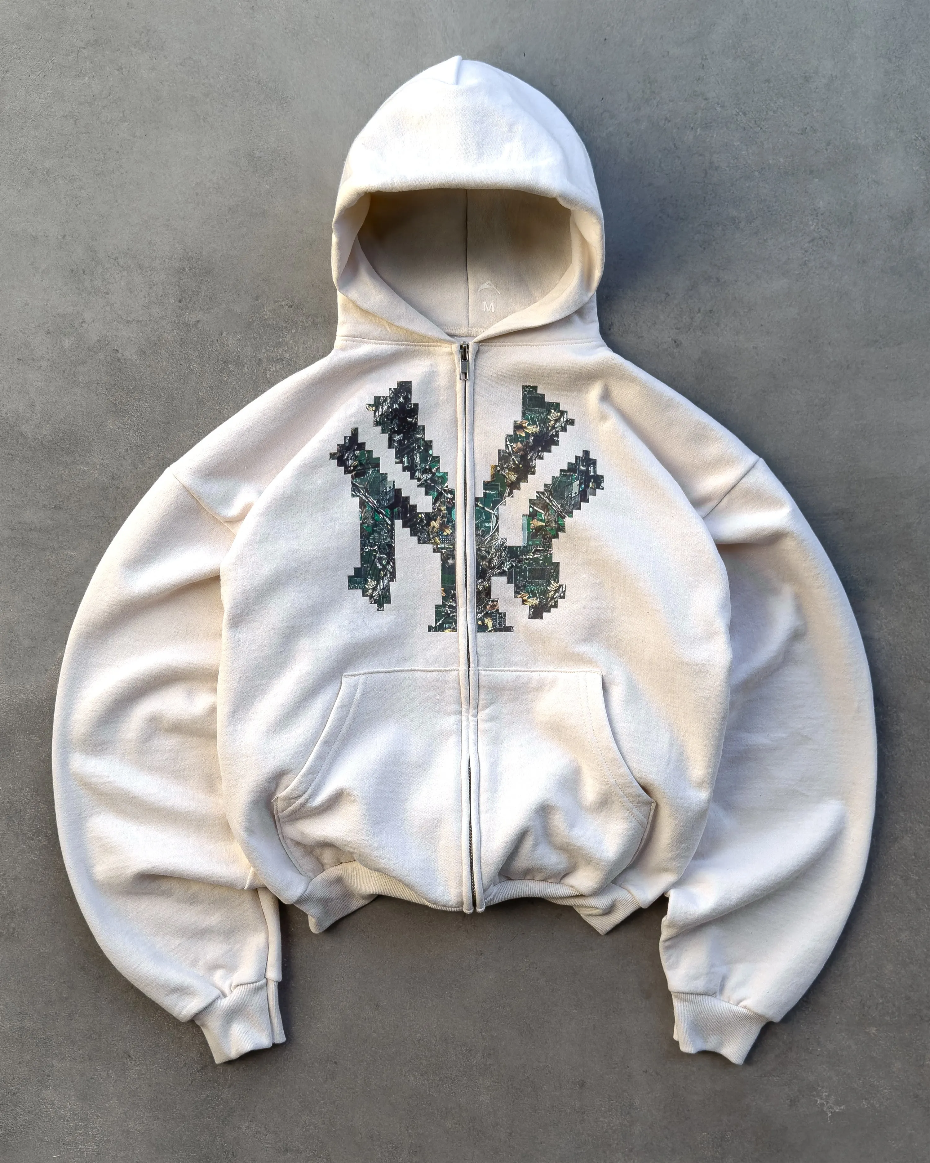 DOVE “NY” TECH CAMO ZIP-UP HOODIE sold by Artificial Fever product image thumbnail 2