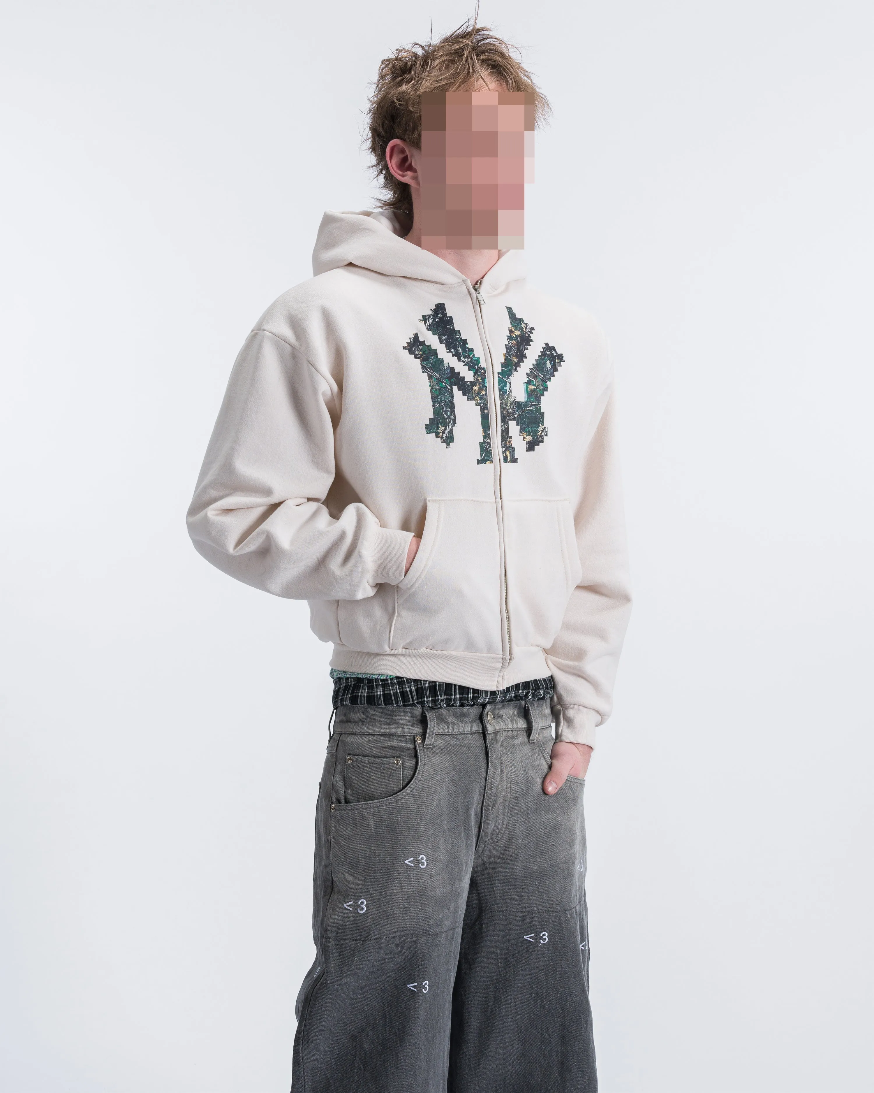 DOVE “NY” TECH CAMO ZIP-UP HOODIE sold by Artificial Fever product image thumbnail 4