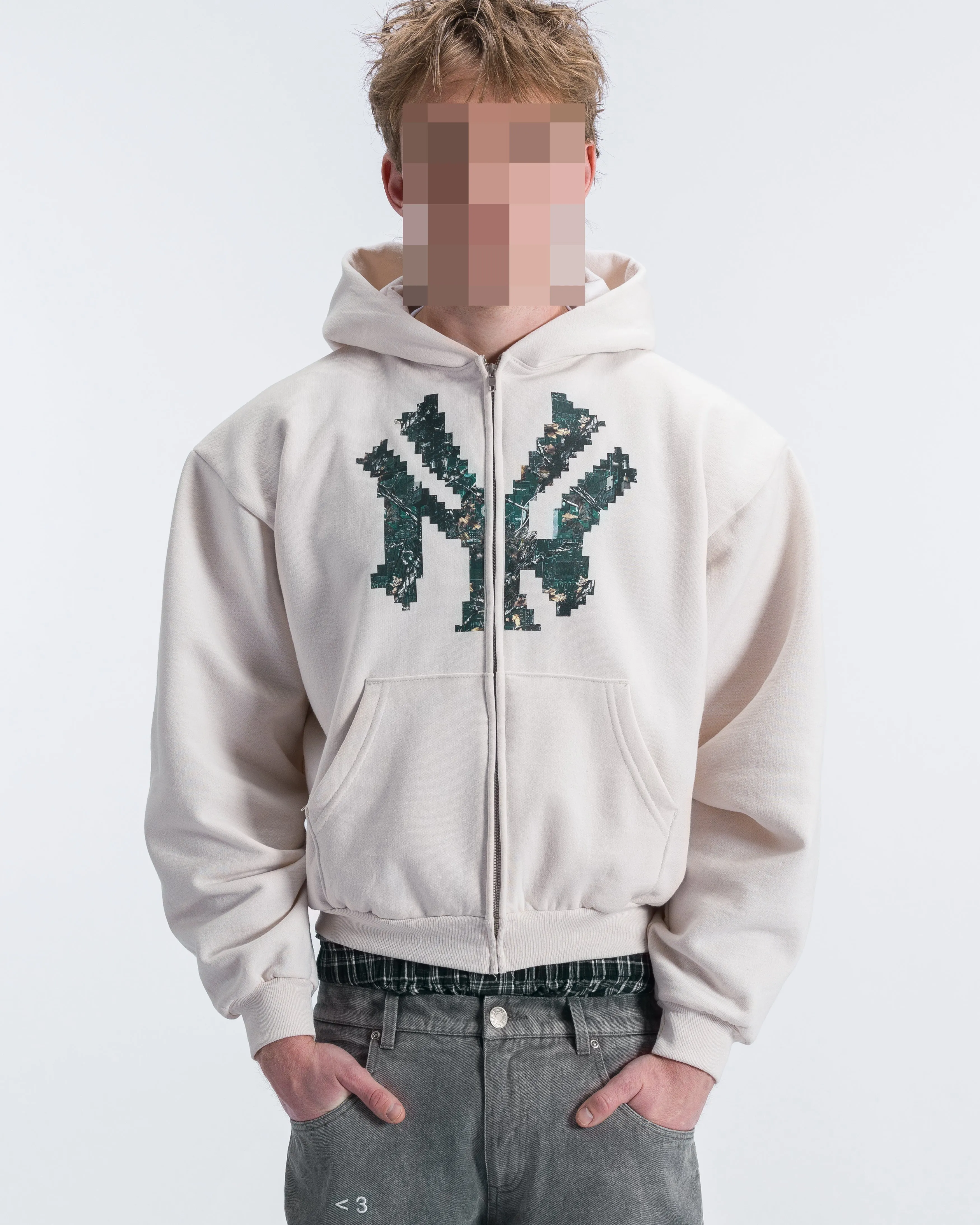 DOVE “NY” TECH CAMO ZIP-UP HOODIE sold by Artificial Fever product image thumbnail 3