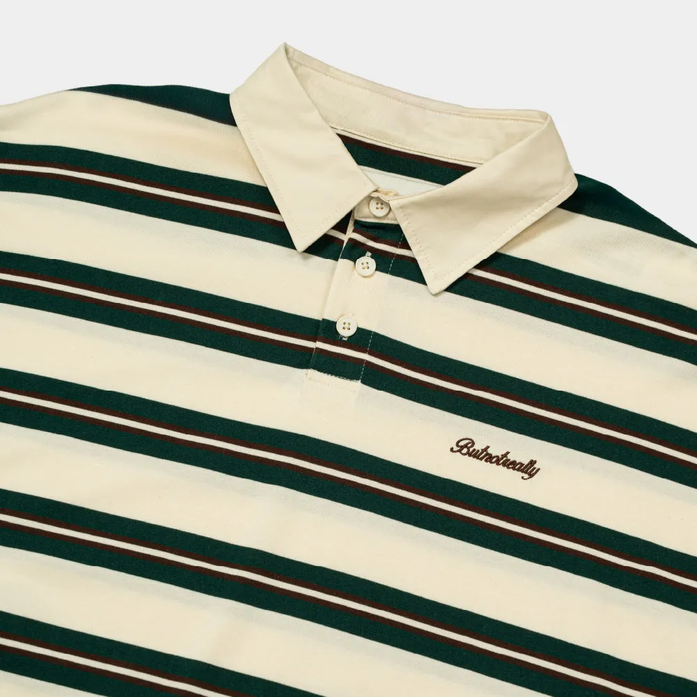 ButNotReally™ Stripes Interlock Long Sleeves Polo Tee sold by atmos Kuala Lampur product image thumbnail 3