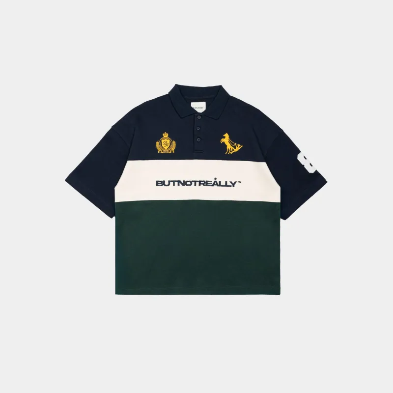 ButNotReally™ Graphic Interlock Oversized Polo Tee made by atmos Kuala Lampur
