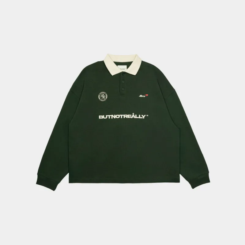 ButNotReally™ Graphic Interlock Long Sleeves Polo Tee made by atmos Kuala Lampur