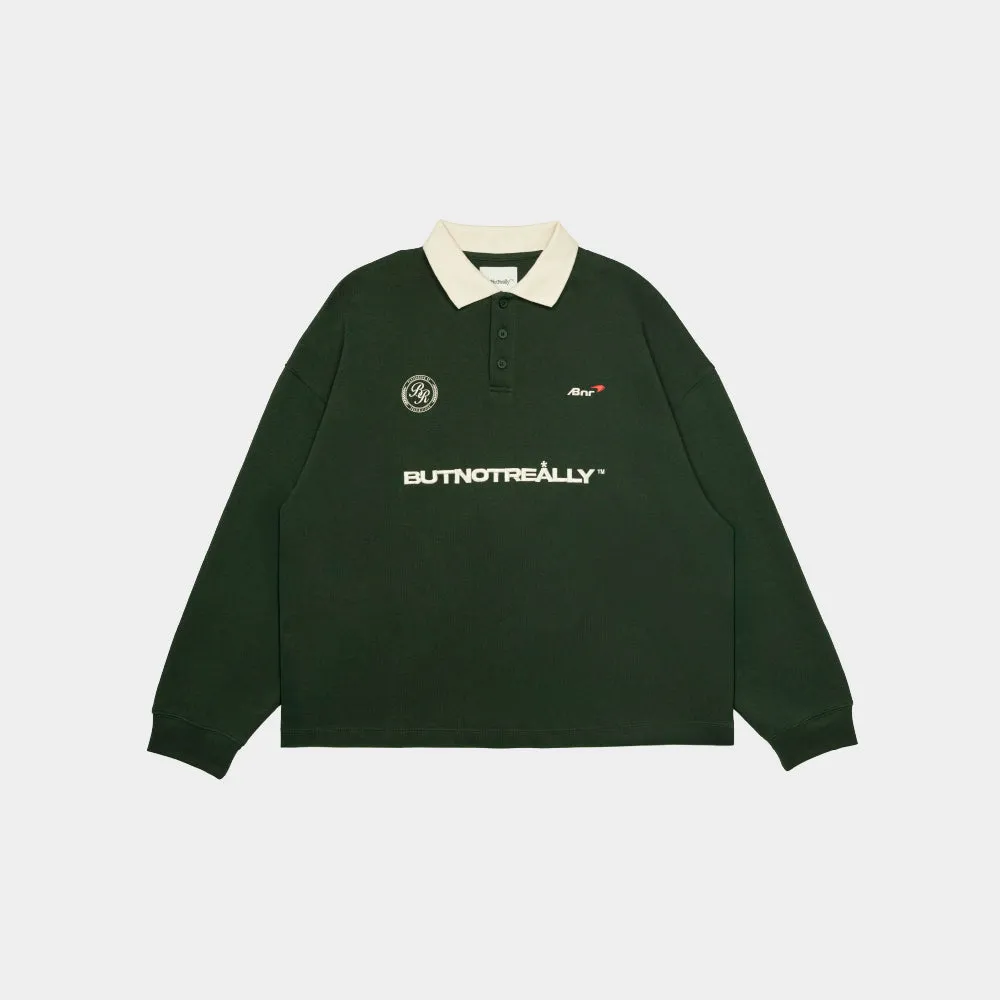 ButNotReally™ Graphic Interlock Long Sleeves Polo Tee sold by atmos Kuala Lampur