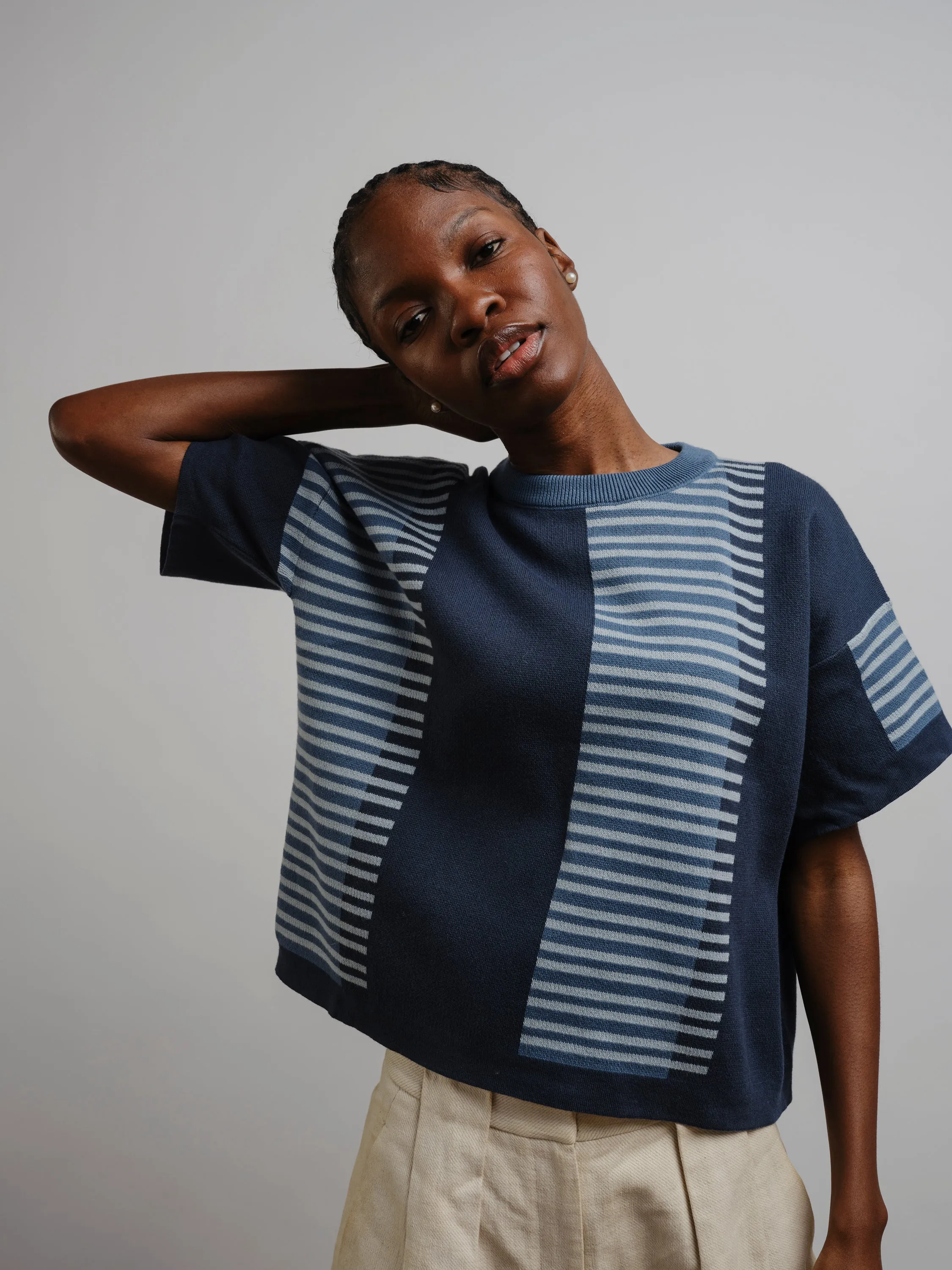 Benita Sweater Tee - Ultramarine sold by The Endery product image thumbnail 2