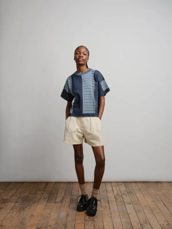 Benita Sweater Tee - Ultramarine made by The Endery