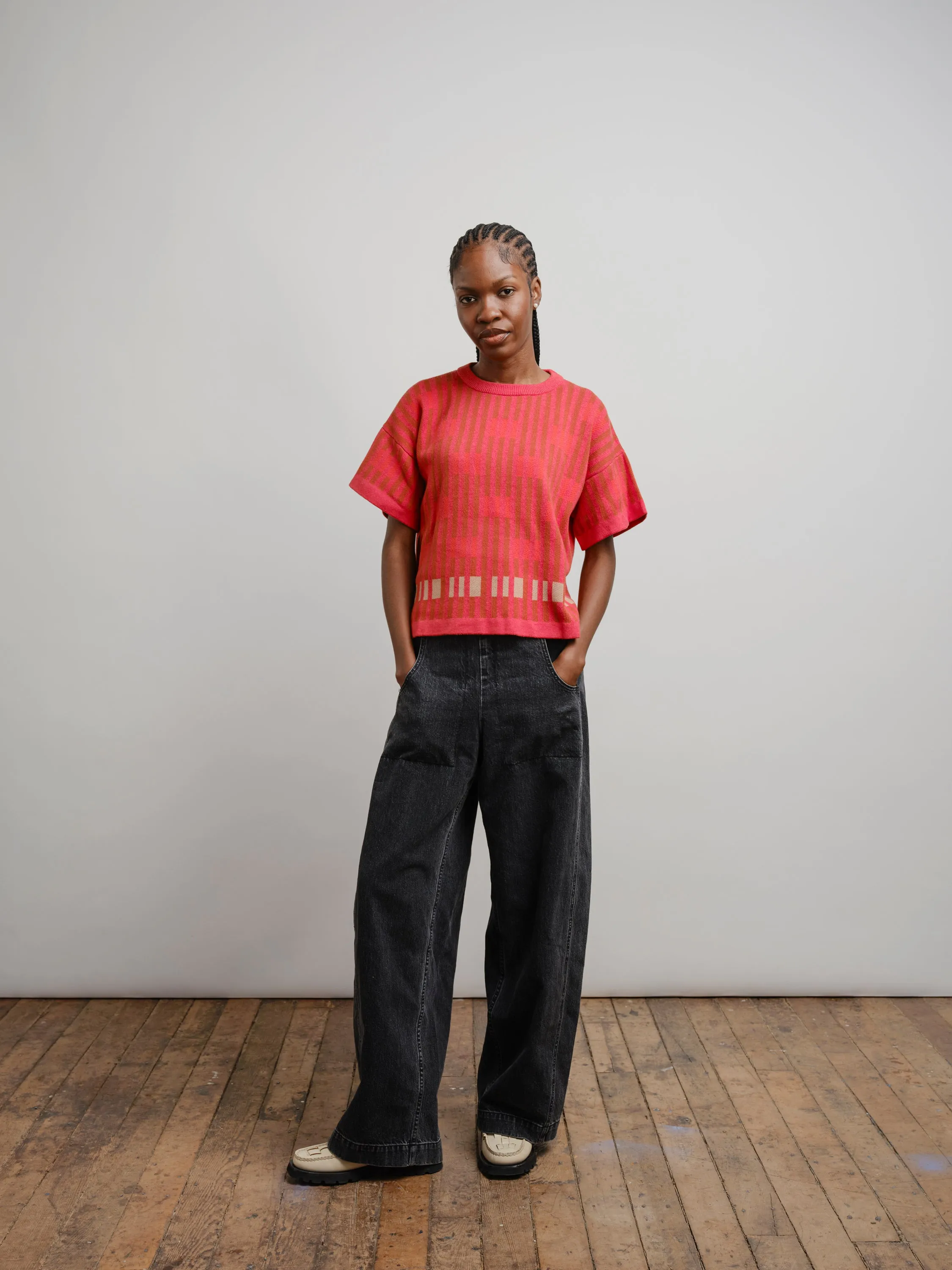 Bauhaus Short Sleeve Sweater Tee - Aurora sold by The Endery product image thumbnail 2