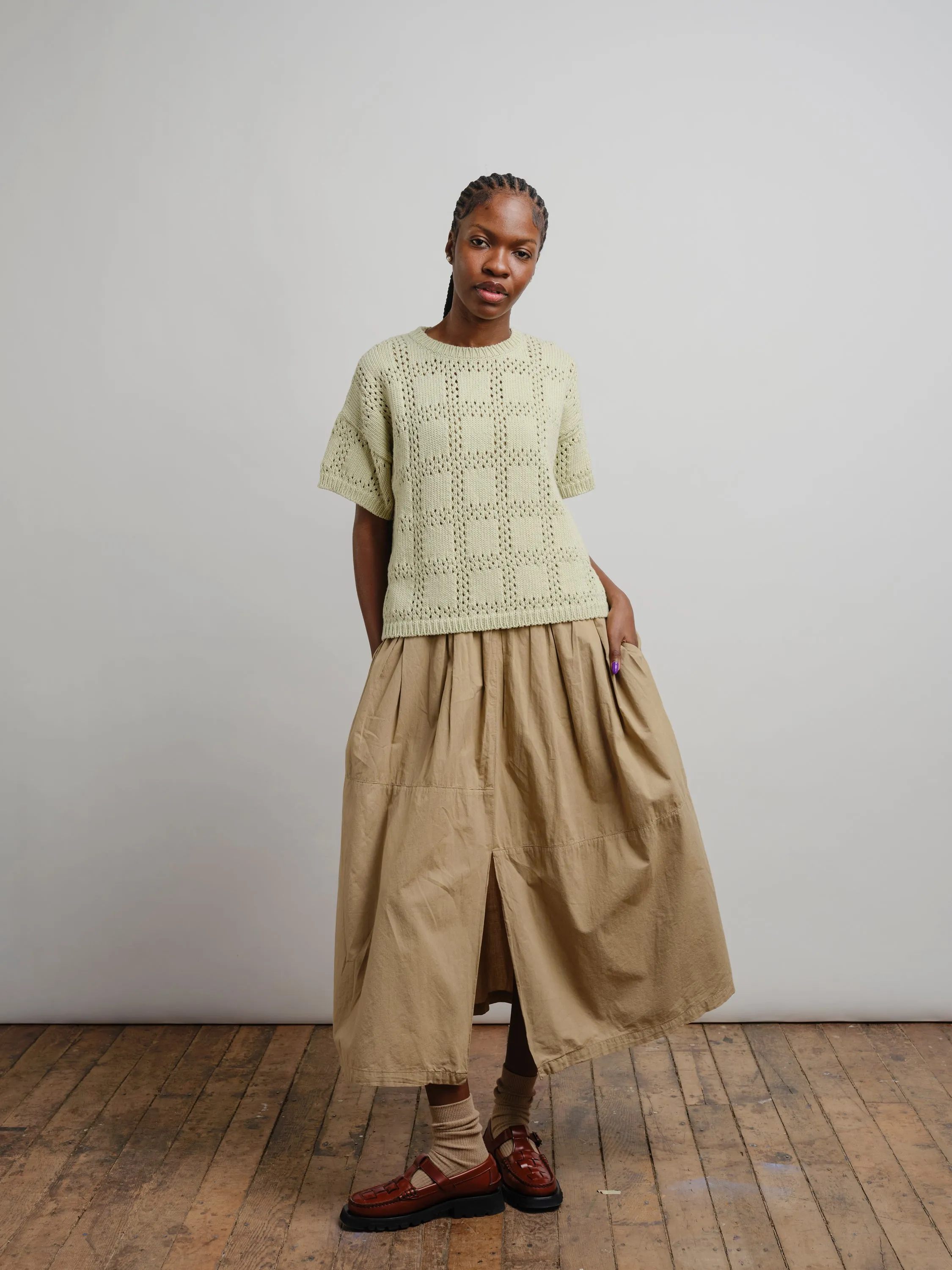 Florence Grid Tee - Fresco sold by The Endery product image thumbnail 3