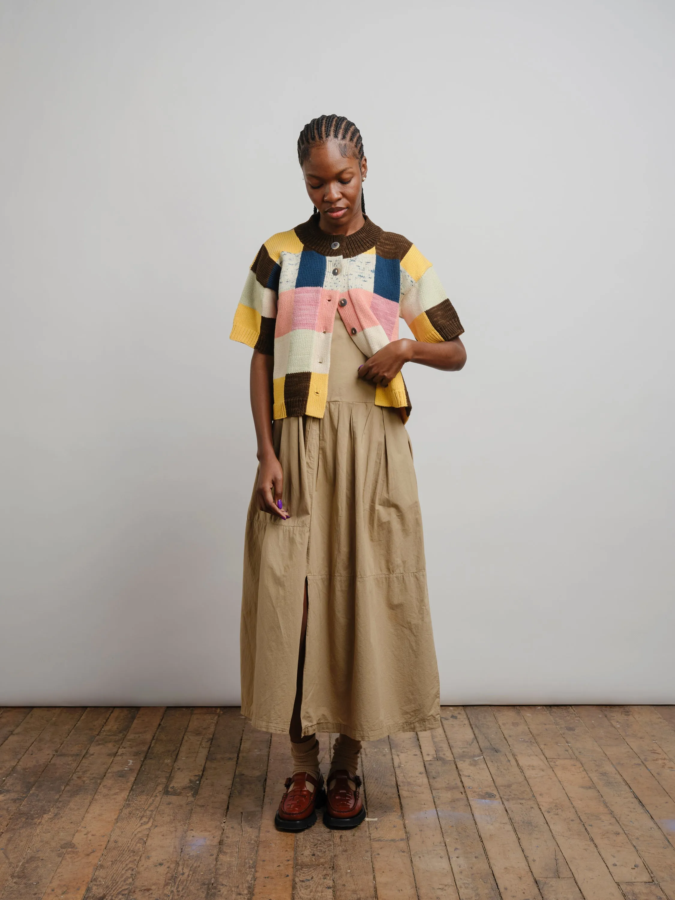 Lou Cotton Colorblock Cardigan - Palette sold by The Endery product image thumbnail 3