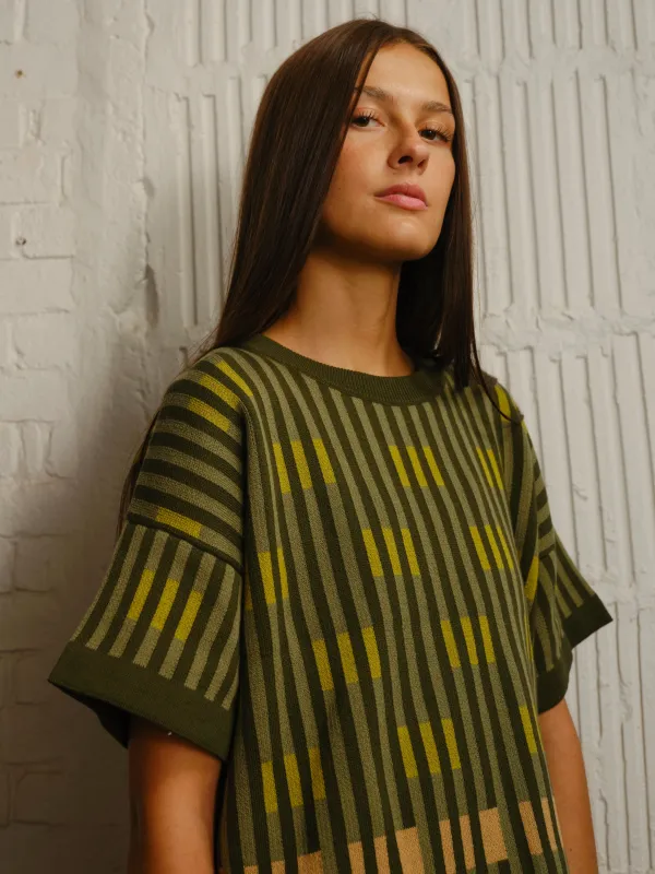 Bauhaus Short Sleeve Sweater Tee - Prasiolite made by The Endery