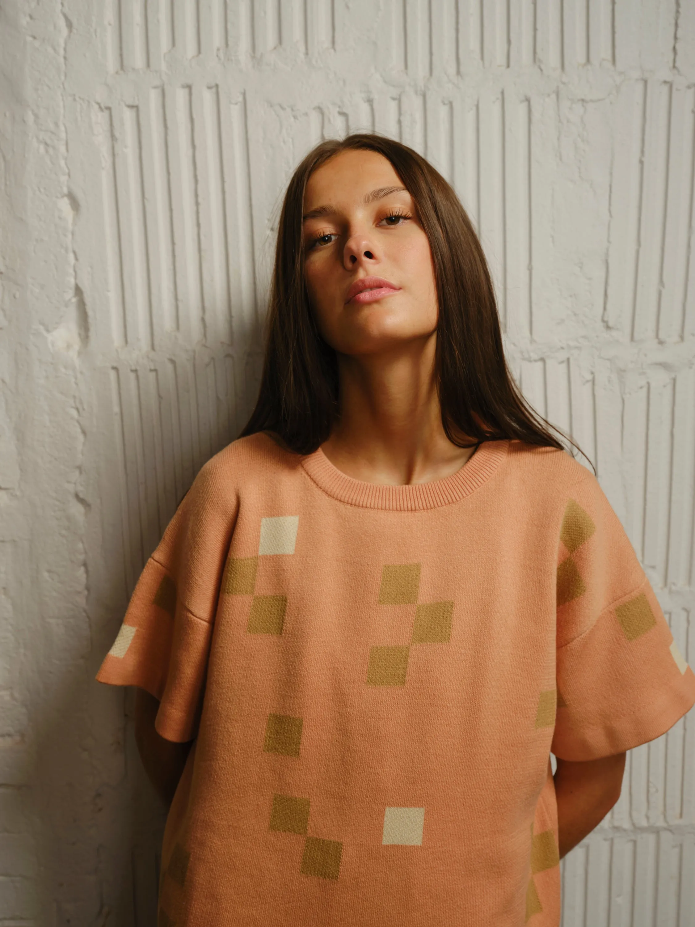 Albers Short Sleeve Sweater Tee - Opal sold by The Endery product image thumbnail 2