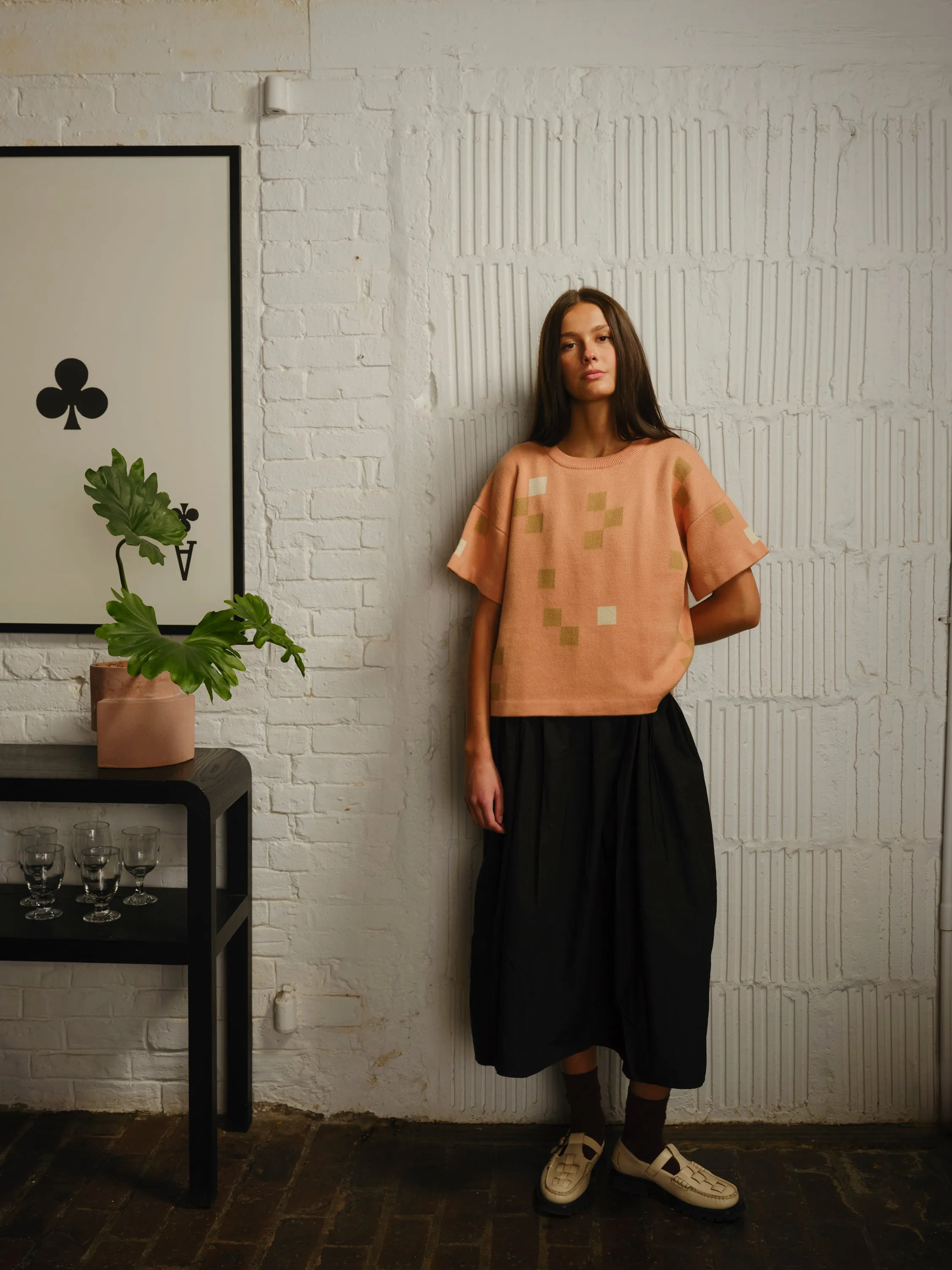 Albers Short Sleeve Sweater Tee - Opal sold by The Endery product image thumbnail 3