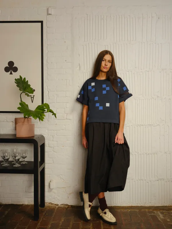Albers Short Sleeve Sweater Tee - Sodalite made by The Endery