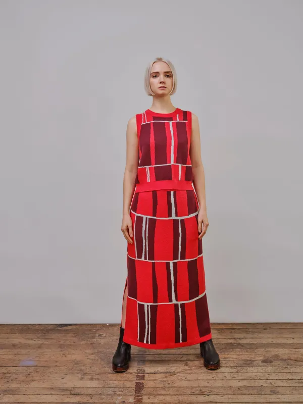Piet Knit Jacquard Skirt - Cantuta made by The Endery