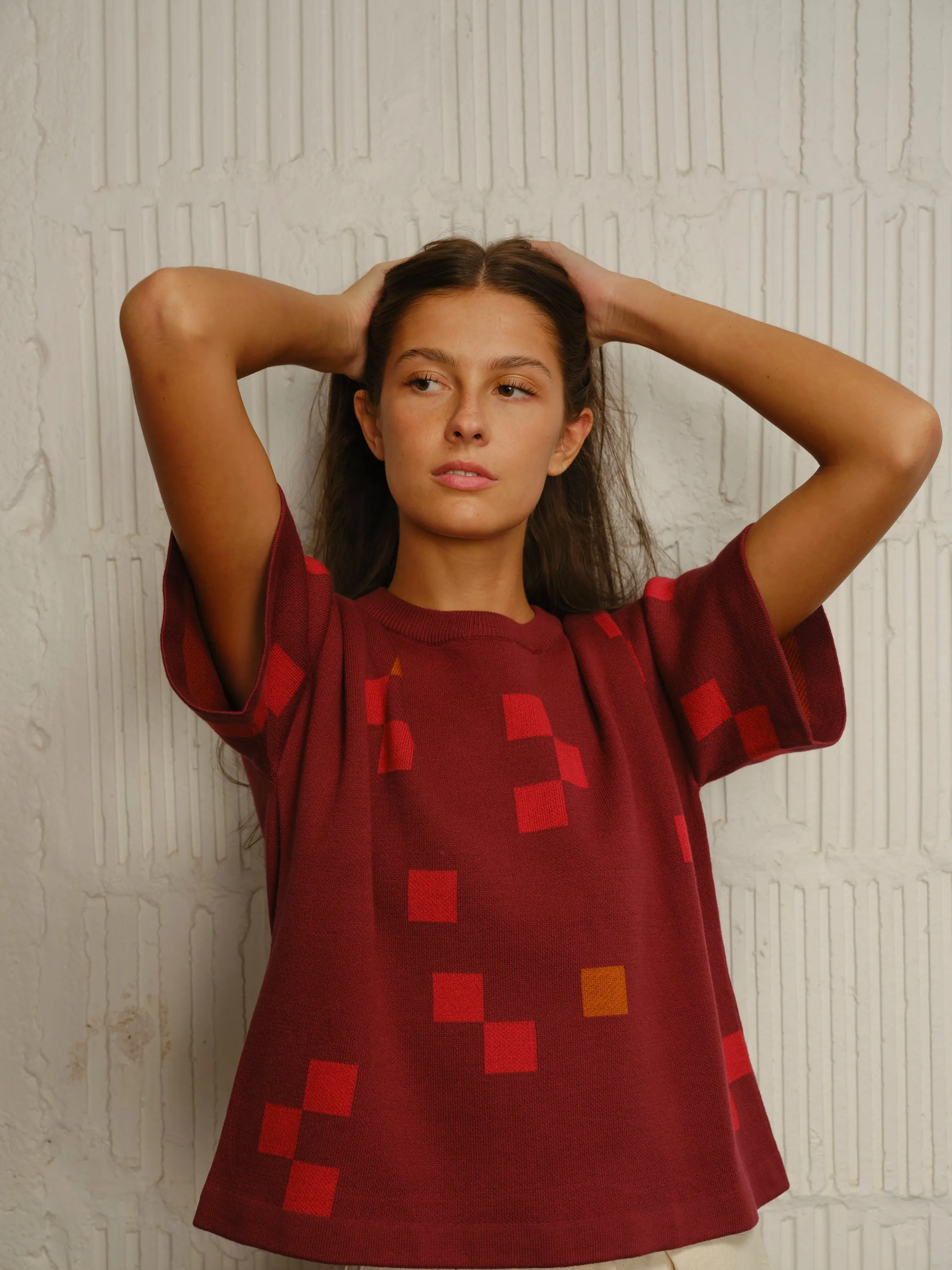 Albers Short Sleeve Sweater Tee - Topaz sold by The Endery product image thumbnail 4
