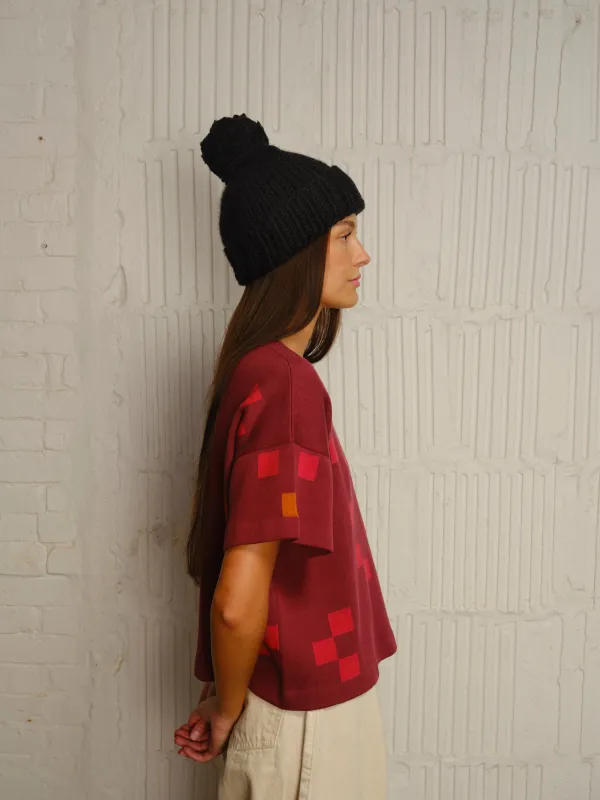 Albers Short Sleeve Sweater Tee - Topaz made by The Endery