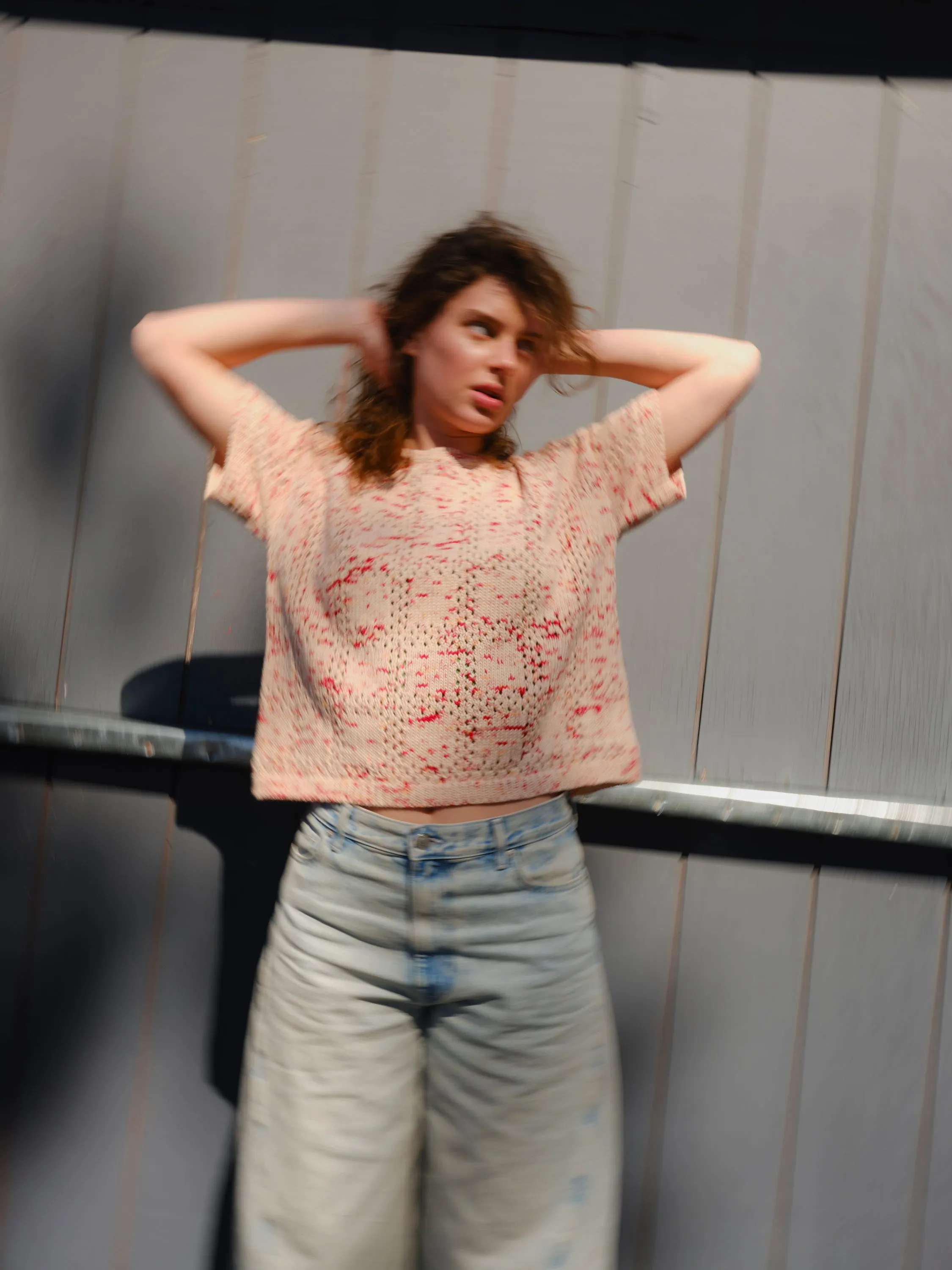 Florence Grid Tee - Nectar sold by The Endery product image thumbnail 2