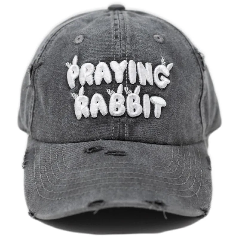 Praying Rabbit Bubble Logo Vintage Hat sold by Praying Rabbit