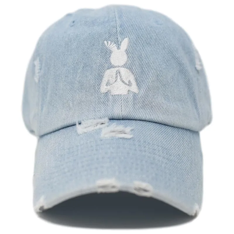 Praying Rabbit Distressed Denim Hat sold by Praying Rabbit