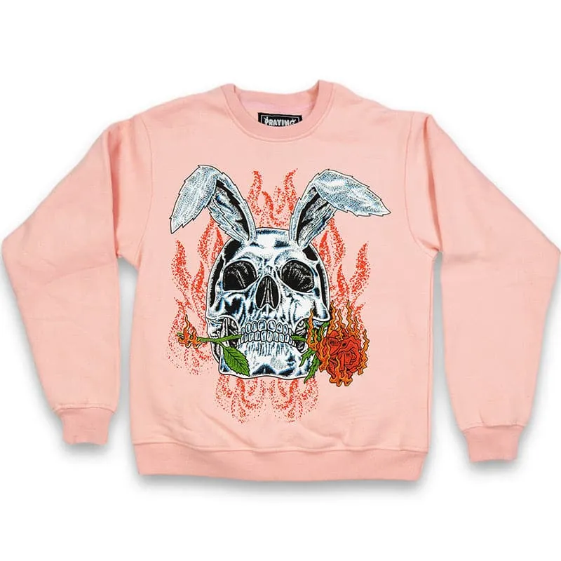 Burning Rose Skull Crew Neck sold by Praying Rabbit product image thumbnail 2