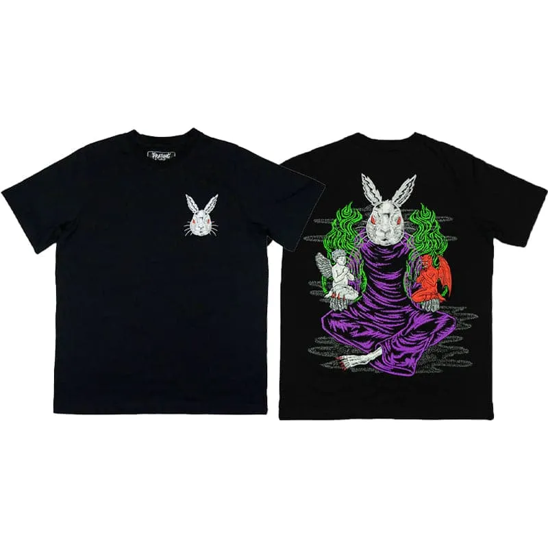 Duality Rabbit Tee (Front + Back Print) sold by Praying Rabbit