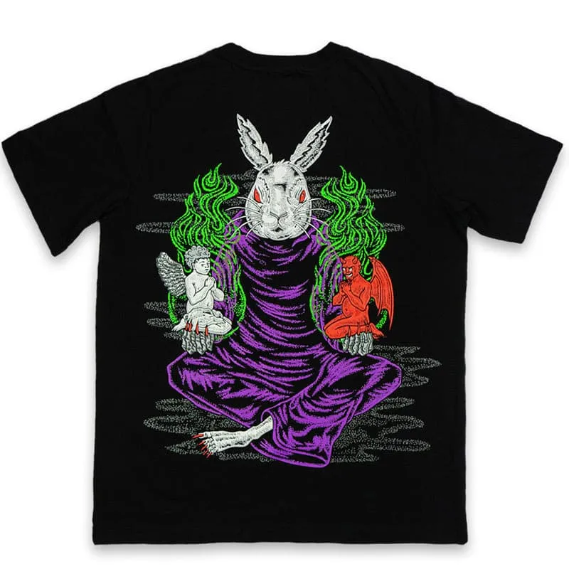 Duality Rabbit Tee (Front + Back Print) sold by Praying Rabbit product image thumbnail 2