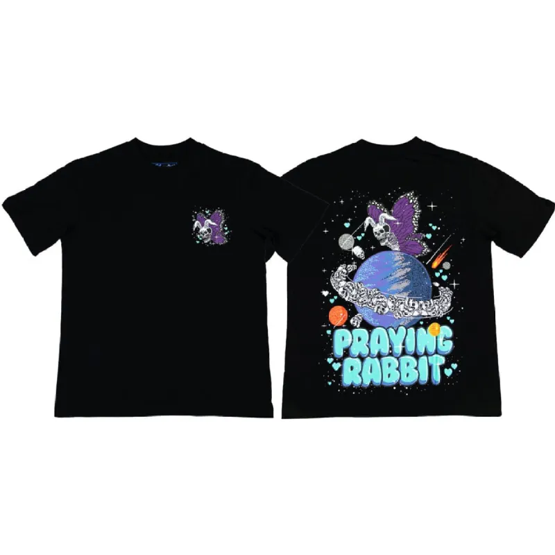 Galaxy Rabbit Tee – Front & Back Print sold by Praying Rabbit