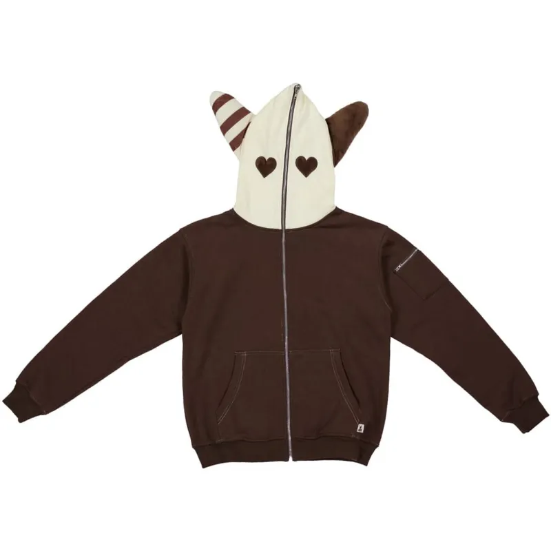 Plush Ear Bunny Hoodie – Cream/Brown made by Praying Rabbit