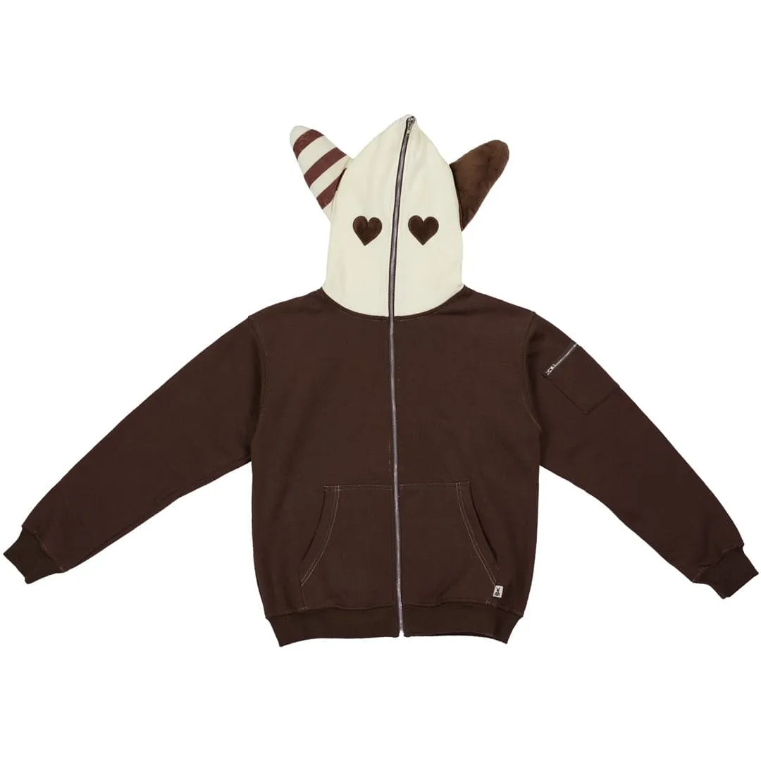 Plush Ear Bunny Hoodie – Cream/Brown sold by Praying Rabbit