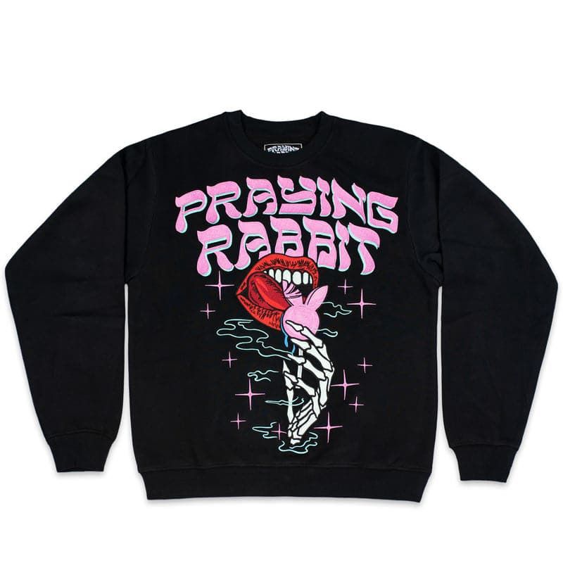 Lollipop Embroidered Crew Neck (BLACK) sold by Praying Rabbit