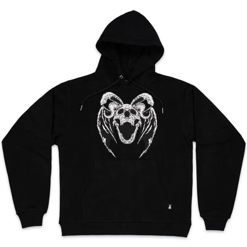 Death Rabbit Embroidered Hoodie (BLACK) sold by Praying Rabbit