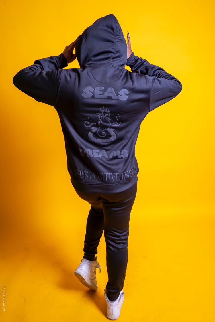 SeasDreams Black Ace ♠️Puff Print Zip Up (Exclusive) sold by Sea’s Dreams product image thumbnail 3