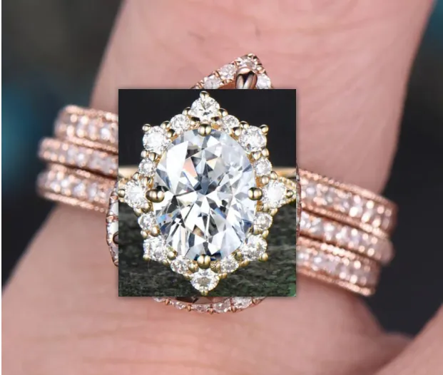 Custom order for Jamie Perell(3pc ring set, 14k rose gold, ring size 6.5) sold by Willwork Jewelry