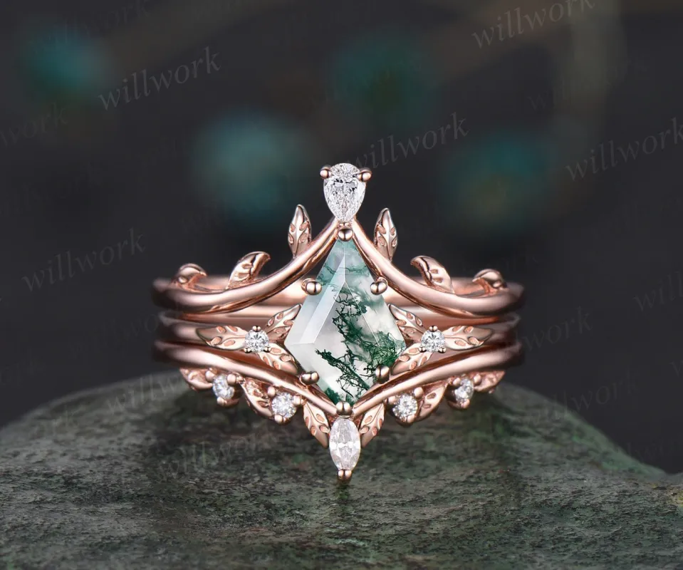 Custom order for Hailey Rose(3pc ring set, sterling silver, ring size 5 1/4) sold by Willwork Jewelry