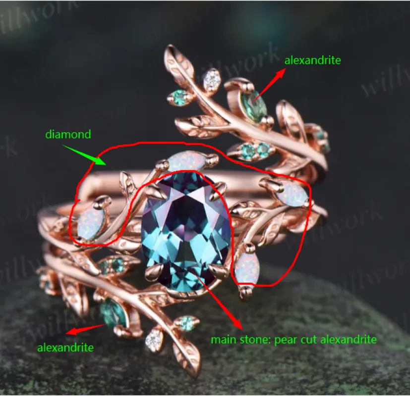 Custom order for JC Carlson(2pc ring set, 18k yellow gold, ring size 6.5) sold by Willwork Jewelry