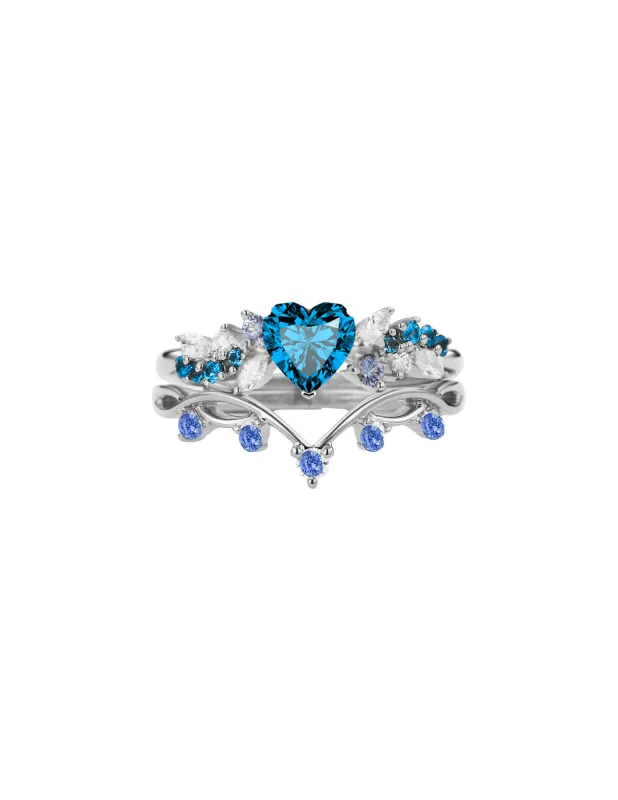 Custom order for Alexis Askew(2pc ring set, 14k white gold, ring size 5.5) made by Willwork Jewelry