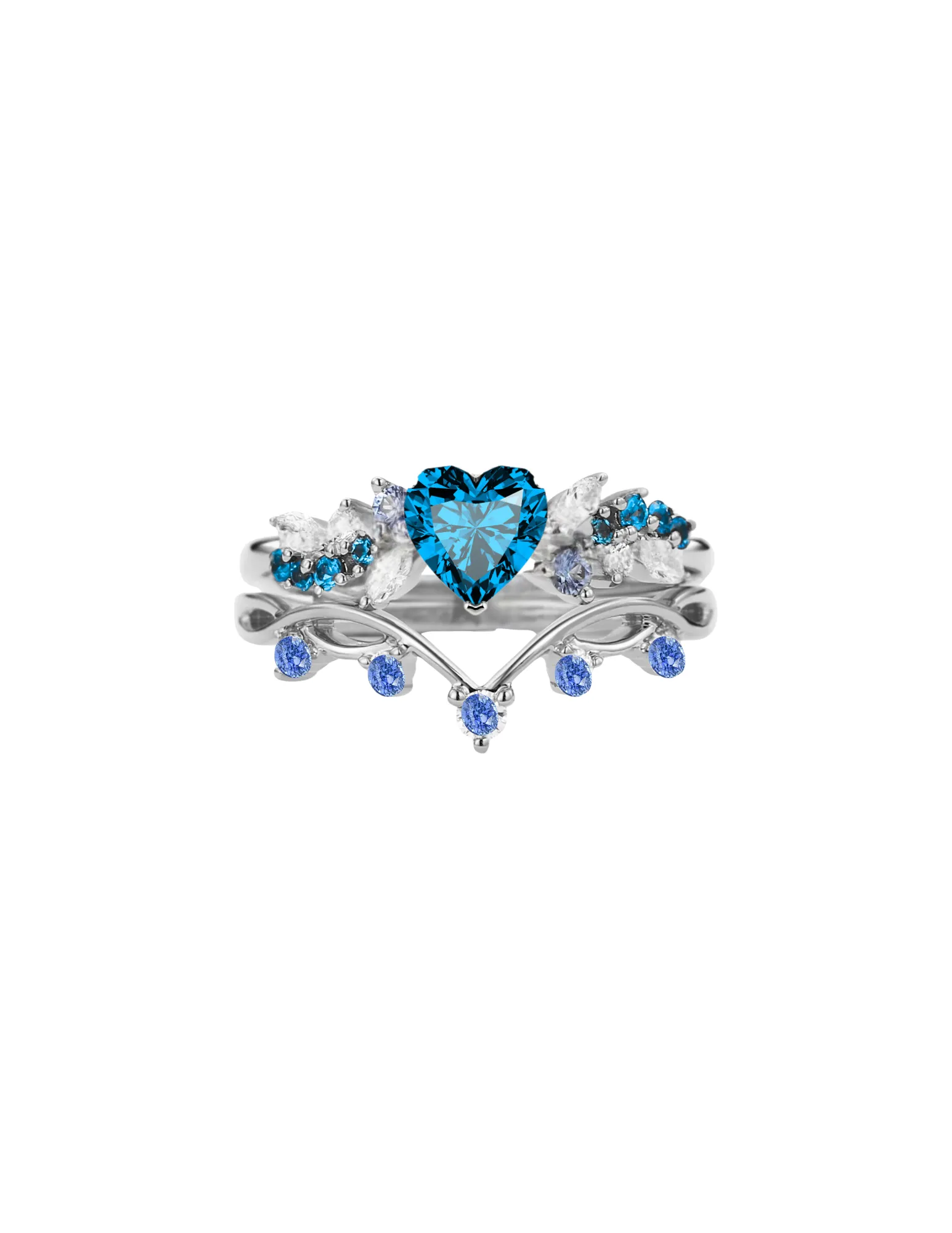 Custom order for Alexis Askew(2pc ring set, 14k white gold, ring size 5.5) sold by Willwork Jewelry