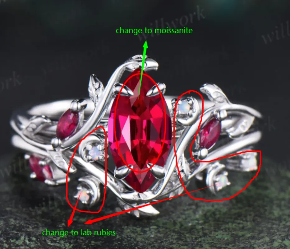 Custom order for Dallas Latham(2pc ring set, 14k rose gold, ring size 7) sold by Willwork Jewelry